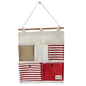 1 bolsa de almacenamiento colgante Cxssxling de tela de lino para