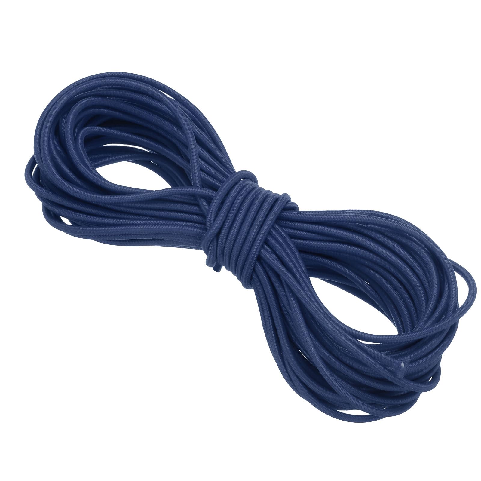 PATIKIL Bungee Cord Elastic Cord Heavy Stretch String Rope 3/32" 11 Yards(2.5mm x 10m) Deep Blue for Crafting DIY Sewing Hook Straps Camping Tie Down Strap