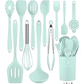 Kitchen Utensils Set-12 Pieces Silicone Cooking Utensils Set (Dishwasher Safe) 392°F Heat Resistant Spatula Set,Kitchen Utens