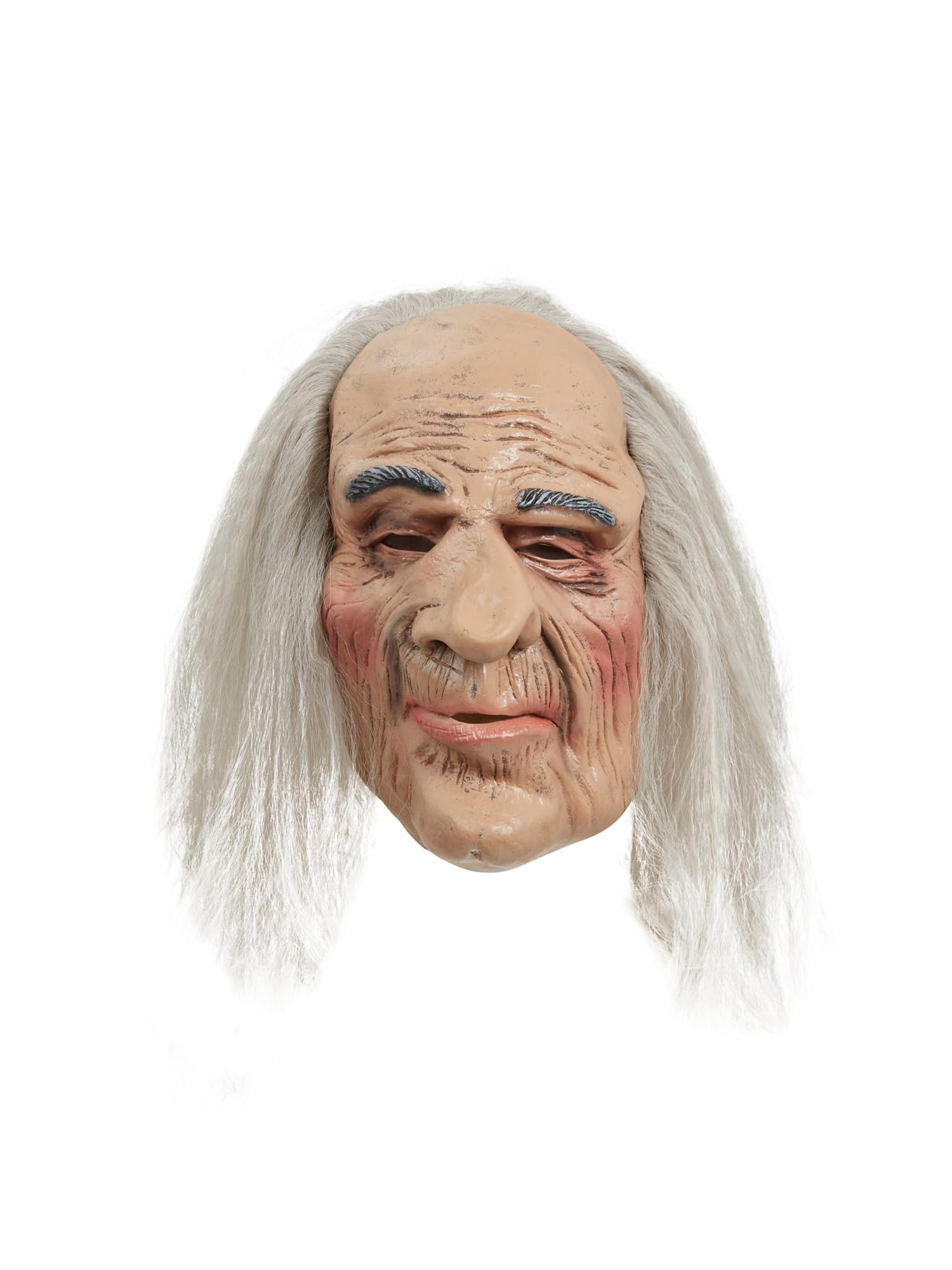 Bristol Novelty Creepy Old Man Mask with Hair, Adult Fancy Dress Accessory, One Size