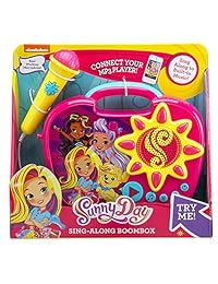 SUNNY DAY Sing Along Boombox con Real trabajando micrófono construido en música y se puede conectar a MP3 reproductor
