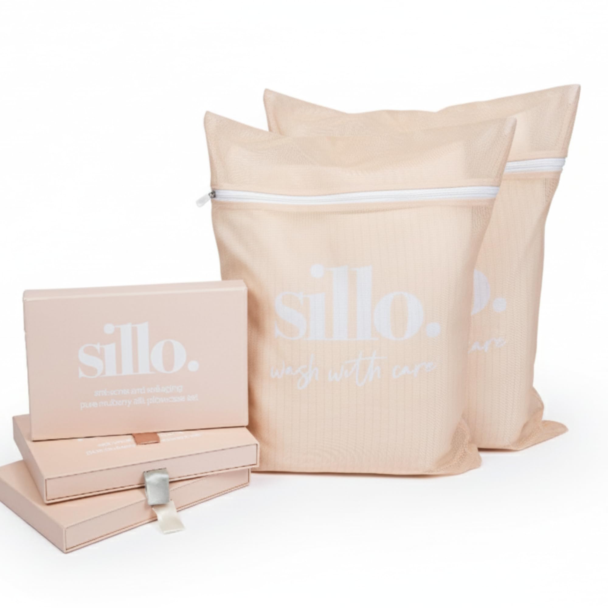 Photo 1 of Sillo Care 2-Pack Delicate Laundry Bags 16x20”- Durable Zipper for Lingerie, Bras, Silk, Socks - Protects Delicates, Machine Washable, Travel-Friendly