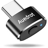 AUEDROT Mouse Jiggler Undetectable USB-C Mouse Mover with Switch Button, Automatic Type-C Wiggler with 2 Jiggle Modes, Plug &amp; Play, Keep Computer/Laptop Awake, Black