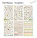 20PCS (5 Sets) Chair Socks Fancy Table Leg Pads with Cute Cat Paws Design, Reliable Furniture and Floor Protector, 4 Different Patterns + 1 Selectable Pattern - Pack of 20 Socks (Lovely Cat Stickers)