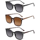 3 Pack Reading Sunglasses for Women & Men, UV400 Sun Readers Glasses Spring Hinge Outdoor Sunglasses-200