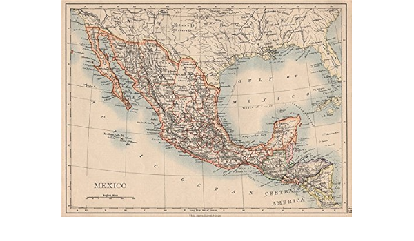 Amazon Com Mexico Greater Central America Republic 15 Amapala Treaty Johnston 15 Old Map Antique Map Vintage Map Printed Maps Of Mexico Posters Prints