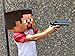 8 Bit Pixelated Black Stone Foam Gun Toy 10