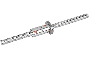 TEN-HIGH Double Nuts Ball Screw CNC Parts DFU3205 NUT, 1pcs Ball Screw + 2pcs Nuts + No End Machining, Diameter 32mm Lead 5mm Length 1800mm