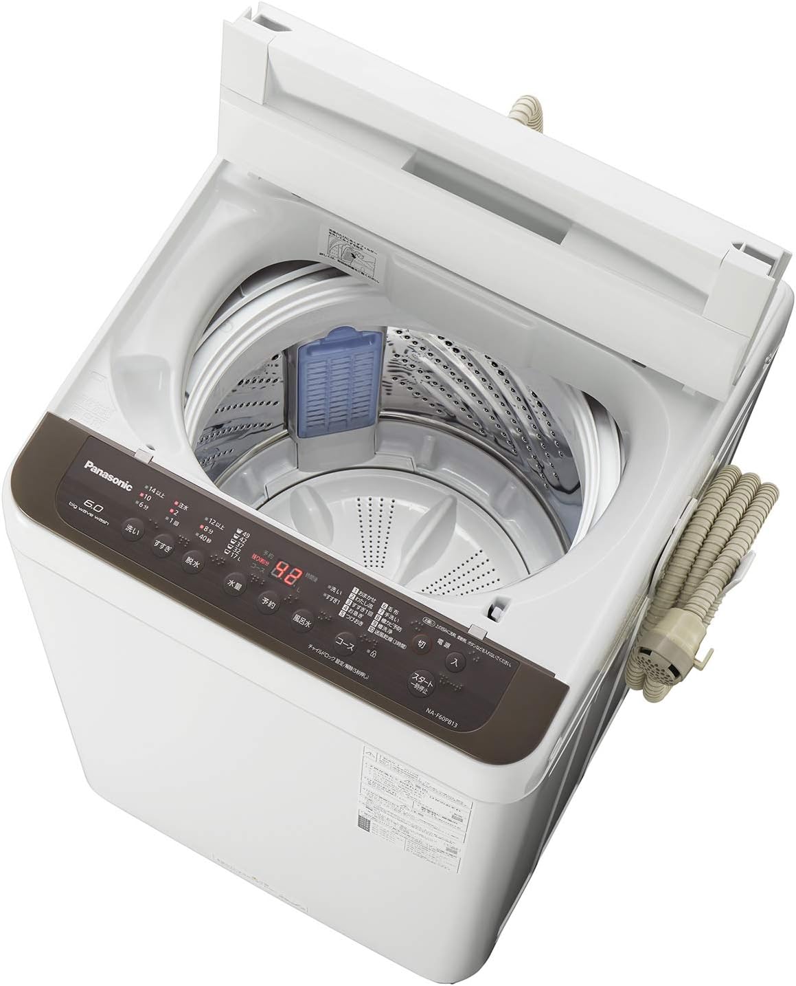 Amazon パナソニック 全自動洗濯機 洗濯 6kg つけおきコース搭載 バスポンプ内蔵 ブラウン Na F60pb13 T パナソニック Panasonic 洗濯機 通販