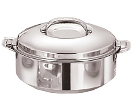 Kuber Industries Stainless Steel Casserole, 1.8 Litre, Silver
