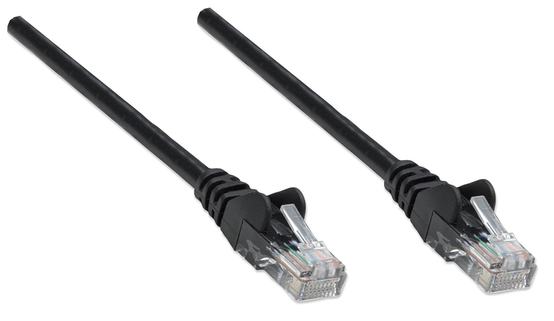 Intellinet Network Patch Cable, Cat6, 5m, Black, CCA, U/UTP, PVC, RJ45, Gold Plated Contacts, Snagless, Booted, Polybag