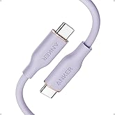 Anker USB C Cable, 240W Type C Flow Cord, Fast Charging for iPhone 16 Series, MacBook Pro 2020, and More (Purple, 3FT)