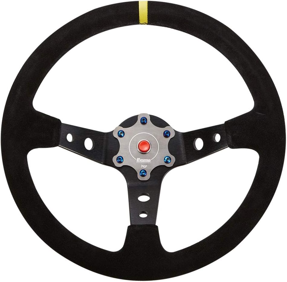 Kyostar 6-Hole 70mm Stainless Steel Steering Wheel Horn Button Cover Plate W/Allen Key (Titanium)