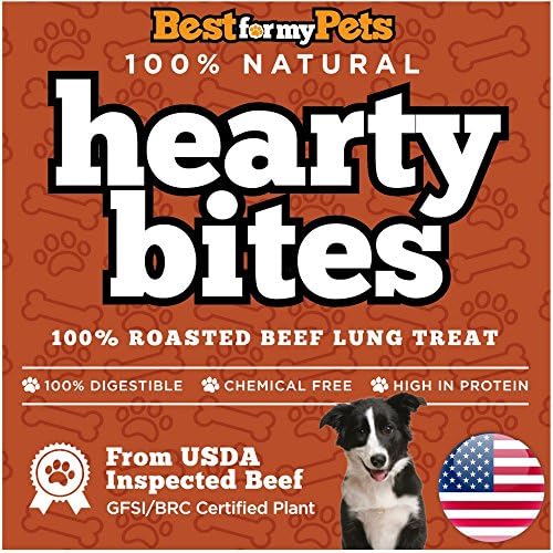 Best For My Pets Beef Lung Bites Provides High Protein - Help Provide Energy That Dog Needs - Carefully Roasted - Ultimate Quality And Flavor - NATURAL TREAT - MADE IN USA by (16-ounce)