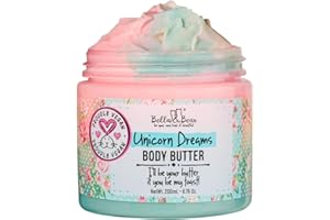 BELLA AND BEAR Bella & Bear Unicorn Dreams Body Butter - Skin Care Vegan, Cruelty-Free, Nourishing Butter Cream - Hydrating & Moisturizing Skincare - All Skin Types - Mango & pineapple with a hint of vanilla