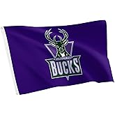 Desert Cactus Milwaukee Bucks Flag NBA 100% Polyester Indoor Outdoor 3x5 feet National Basketball Association Team Flags (Vintage Flag 2)