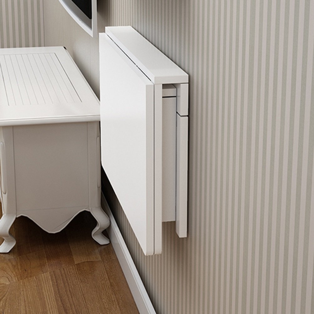 Dropleaf Table White WallMounted Folding Table Dining Computer Desk