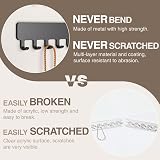Josmimic Wall Necklace Organizer Holder Black 2 Pack Wall Mounted Jewelry view 3