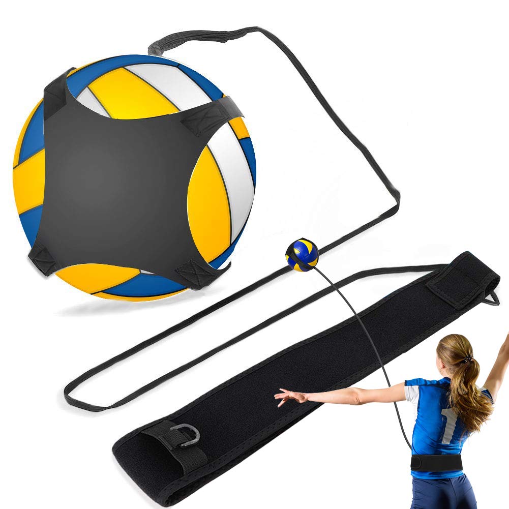 Beach Volleyball Serve Kit - Training Aid with Waist Strap for Solo Practice of Arm Swing, Rotations, Serving, Spiking and Hitting