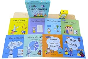 Books 1-8 + Conversation Cards (Financial Literacy Books for Ages 4-10, Great for Classrooms, Homeschoolers, Teachers, Parent
