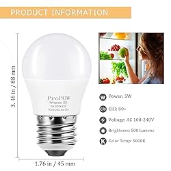 ProPOW LED Refrigerator Light Bulb, 40W Equivalent