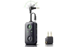 SUNNYMARK Bluetooth Transmitter Receiver with Qualcomm aptX Adaptive, 2 in 1 USB C/180° Rotatable Aux Bluetooth Adapter - Airplane Travel Essentials, BT 5.4 Receiver, Dual Link (for Tablet)
