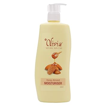 Olivia Honey Almond Natural Skin Care Moisturizer for Face and Body 500ml with Sunscreen