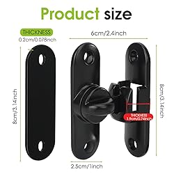 Qkenvo Flip Door Latch Gate Latches 90/180 Degree