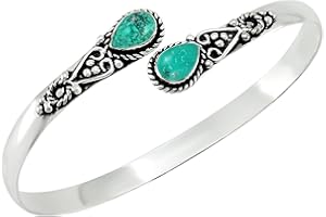 925 SILVER PLATED Natural Moonstone Labradorite Pearl Bangle For Women 6X9Mm Pear Shape Gemstone Silver Overlay Handmade Cuff Bangle Jewelry Women's Day Gift For Mom Wife Her