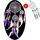 YYAO 2016 Handmade Traditional Original Dream Catcher,(Rainbow Multi Colour）with 6
