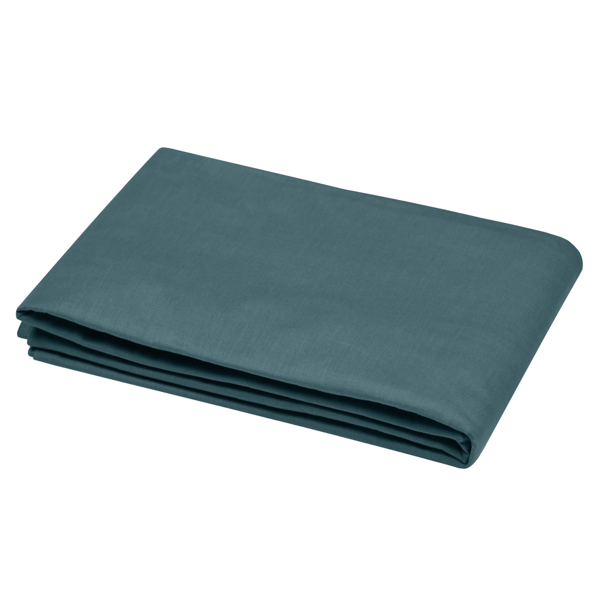 Lovely Casa - Flat sheet – Size 240 x 300 cm – 100% Oeko-Tex certified cotton – Eucalyptus colour – Eden model – Bed linen for home – Soft and comfortable