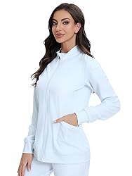 COZYFIT Scrub Jackets for Woman, Zip Front Nurse