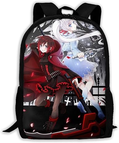 black backpack with red roses