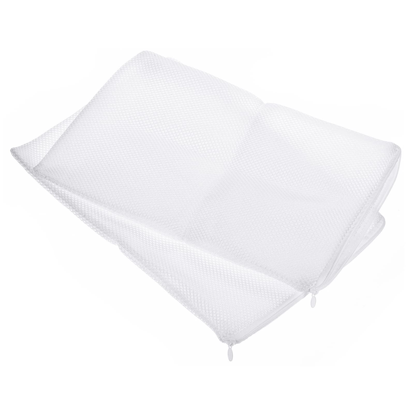 PATIKIL Honeycomb Filter Sock 35x25cm 2 Pack Mesh Bags with Drawstring Pool Skimmer Basket, White