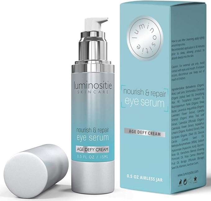 Under Eye Serum for Puffiness, Tight and Hollow Eyes. Repair Treatment