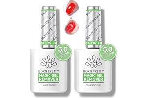 BORN PRETTY Gel Nail Polish Remover, 2 Pack Professional Gel Polish Remover for Nails, Quick & Easy Polish Remover In 3-5 Minutes, No Need for Foil Soak Or Wrap