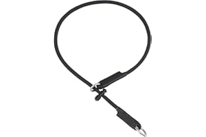 FURSDOLY Martingale Dog Collar – High-Strength Nylon Slip Collar Dog Training Rope with Spring-Loaded Adjustable Stopper, No-Pull Leash for Small, Medium & Large Dogs(Black, 26 inch)