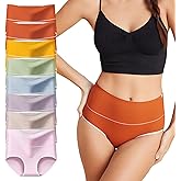 Tuvuye Women's Cotton Underwear High Waiste Full Coverage Ladies panties Breathable Briefs Underpants Regular & Plus Size