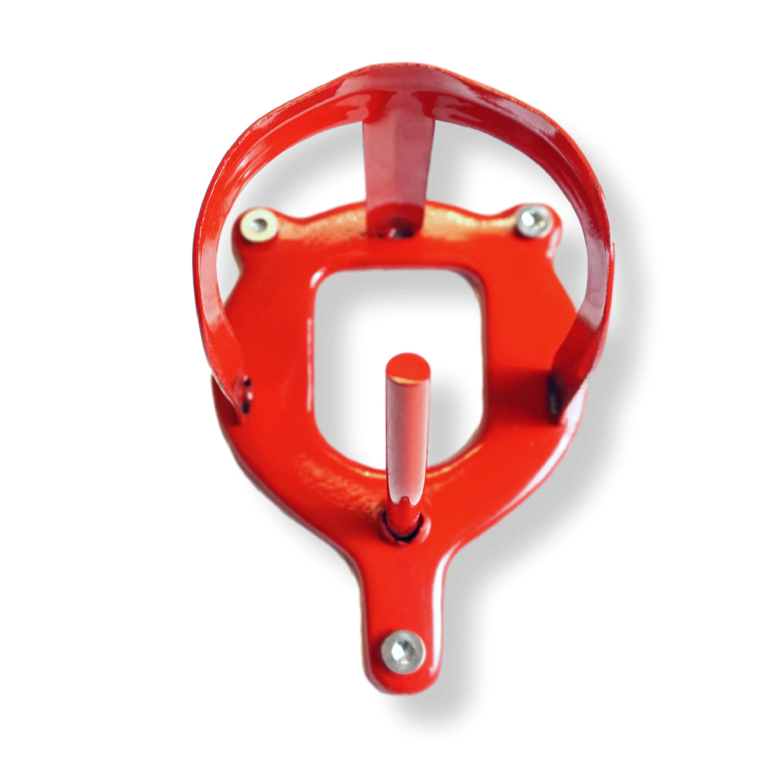 Bridle Holder for Horses, Riding Stable, Saddle Chamber, with Additional Hooks, for Hanging Bridle Bridle Curb, Metal in Red and Black, (Red)