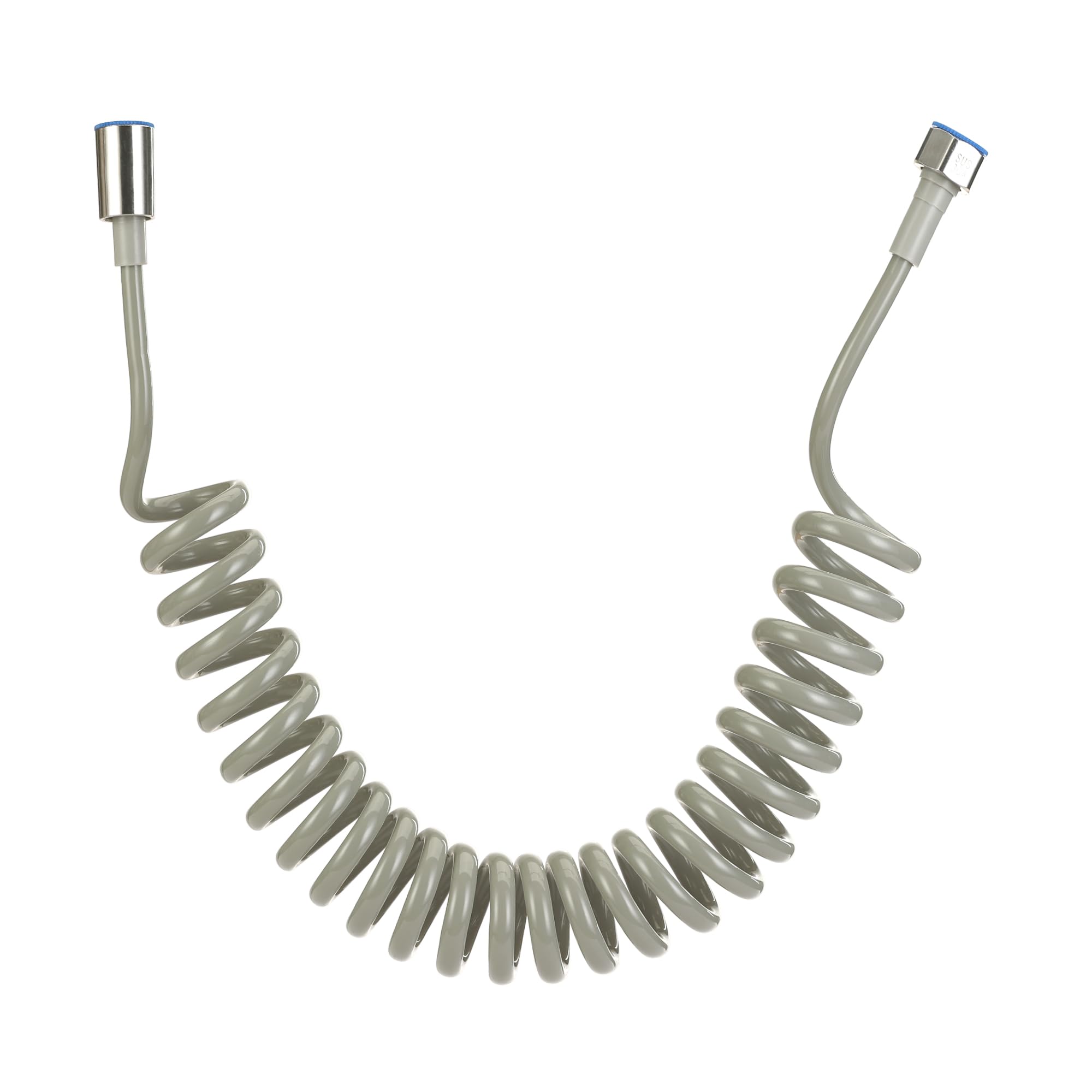 Shower hose ABS spring type telescopic hose 2M for bathroom hand shower toilet sprinkler (gray)