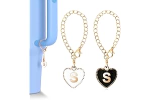 WLEAD Letter Charm Accessories for Stanley Cup – Cute 2-Piece Set for 20, 30, and 40 oz Tumblers with Handle, Perfect for Women and Girls