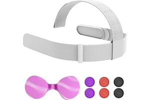 TYASOLEIL Head Strap for Oculus Quest 2 Headset, Original Replacement Head Strap Compatible with Meta Quest 2, VR Accessories with 3 Pair Thumb Grip Caps and Lens Cover for Oculus Quest 2