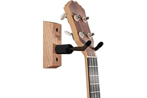 String Swing Ukulele Wall Mount Stand for Mandolin Uke Concert Pineapple Soprano Tenor and Baritone Compatible Case Alternative Kit for Home or Studio – Cherry Hardwood