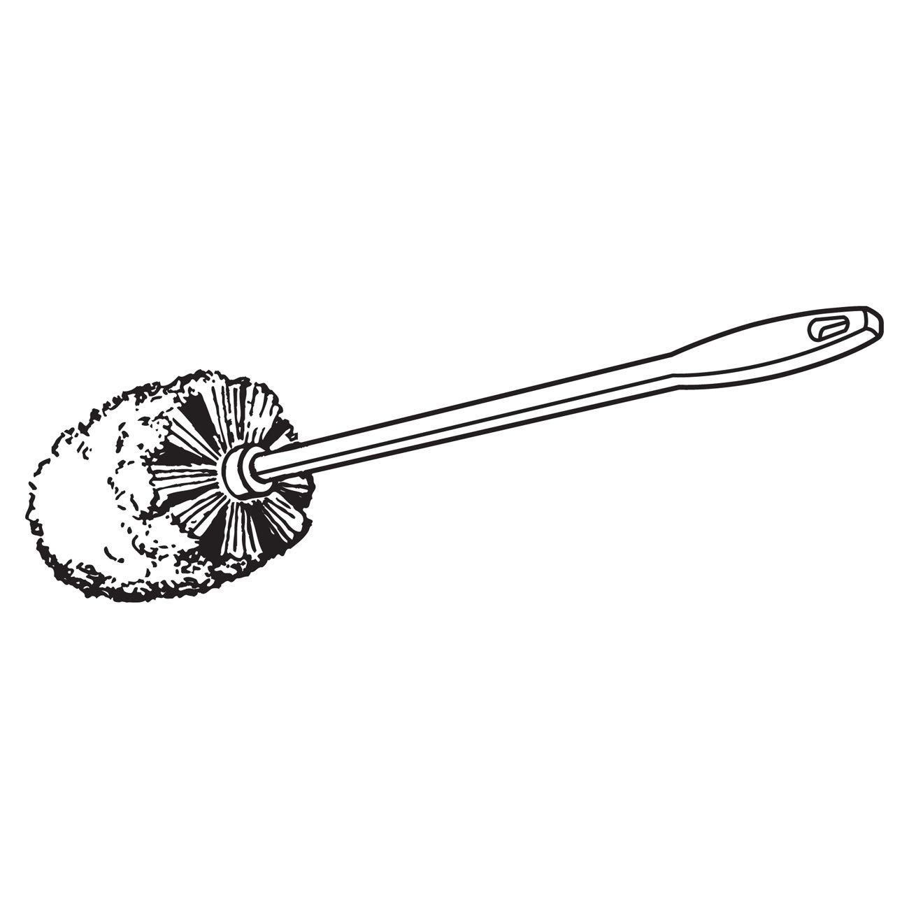Rubbermaid Commercial 14.5 Inch Toilet Bowl Brush, Plastic Handle, Polypropylene Fill, White (FG631000WHT): Industrial & Scientific
