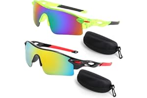 swanoble UV400 2 Sports Sunglasses for Kids Cycling,Light frame Sunglasses for Boys Girls,Youth Softball Baseball Golf