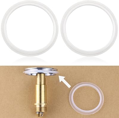 jeufun 2Pcs Bath Plug Seal Ring Silicone 31/39mm Transparent O-Ring Gasket