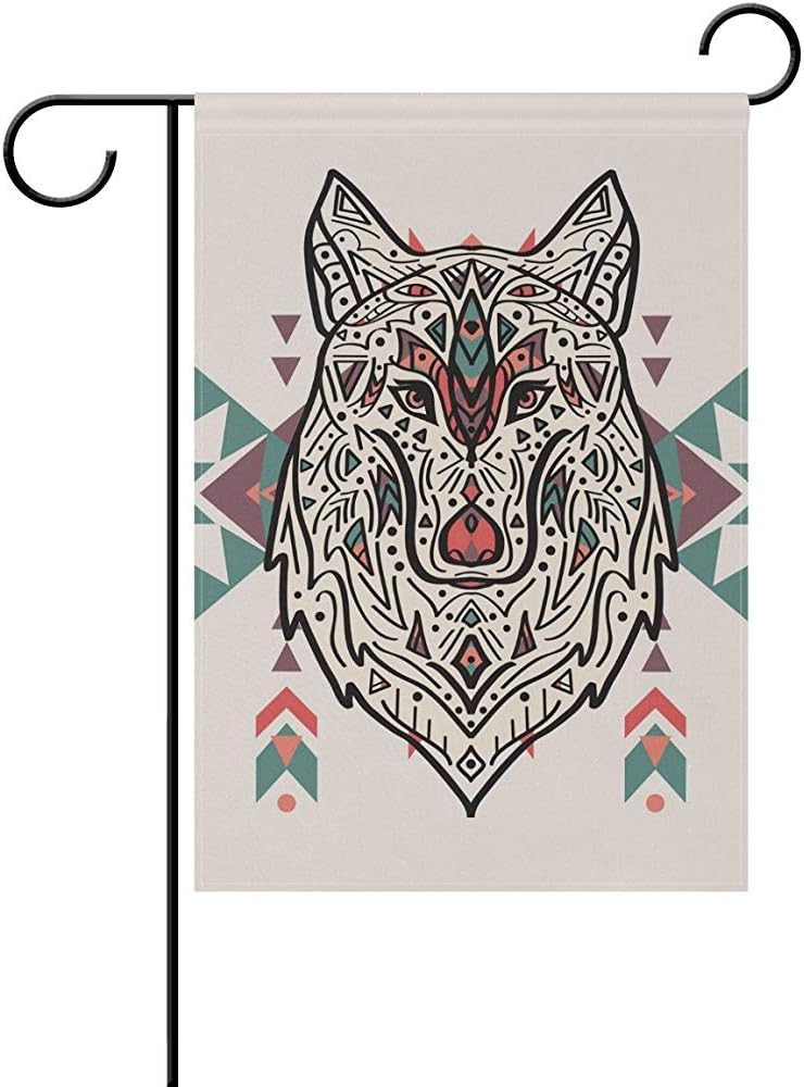 Archiba Bandera de Bandera de jardín de Cabeza de Lobo de Estilo