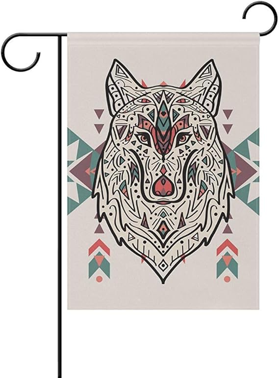 Archiba Bandera de Bandera de jardín de Cabeza de Lobo de Estilo