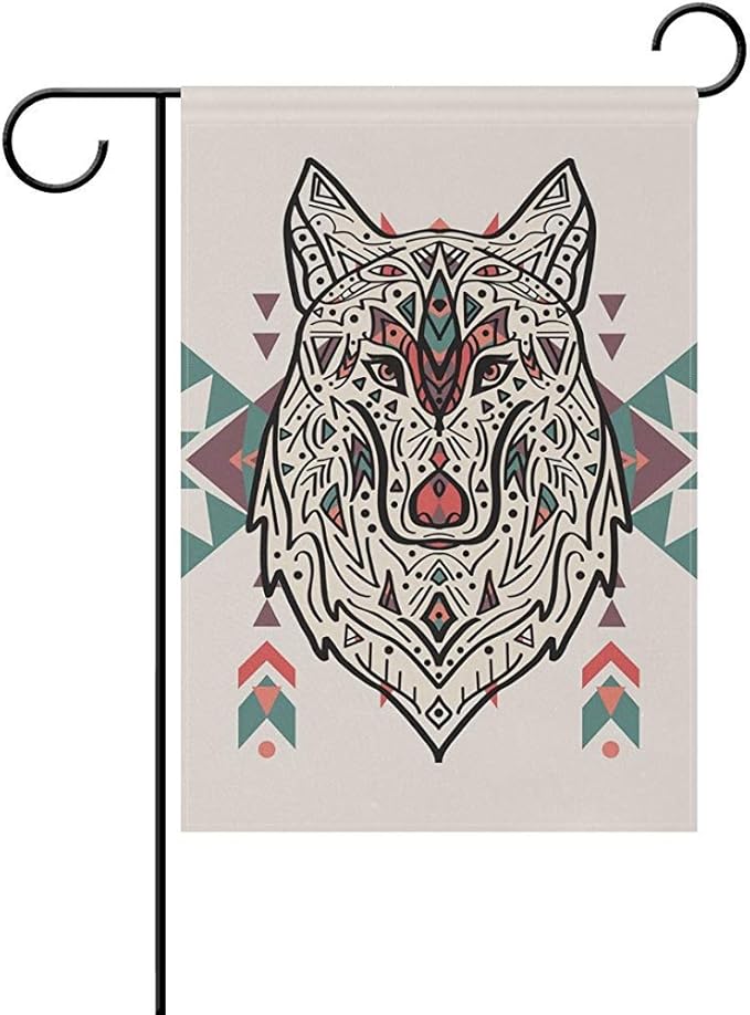 Archiba Bandera de Bandera de jardín de Cabeza de Lobo de Estilo