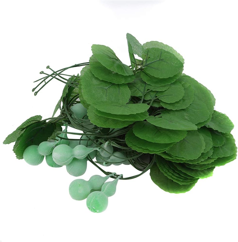 Yunzee Artificial Fruit Vines with Greenery Ivy Leaves Hanging Plants and Fruits for Home Garden Courtyard Decoration,Gourd Cane